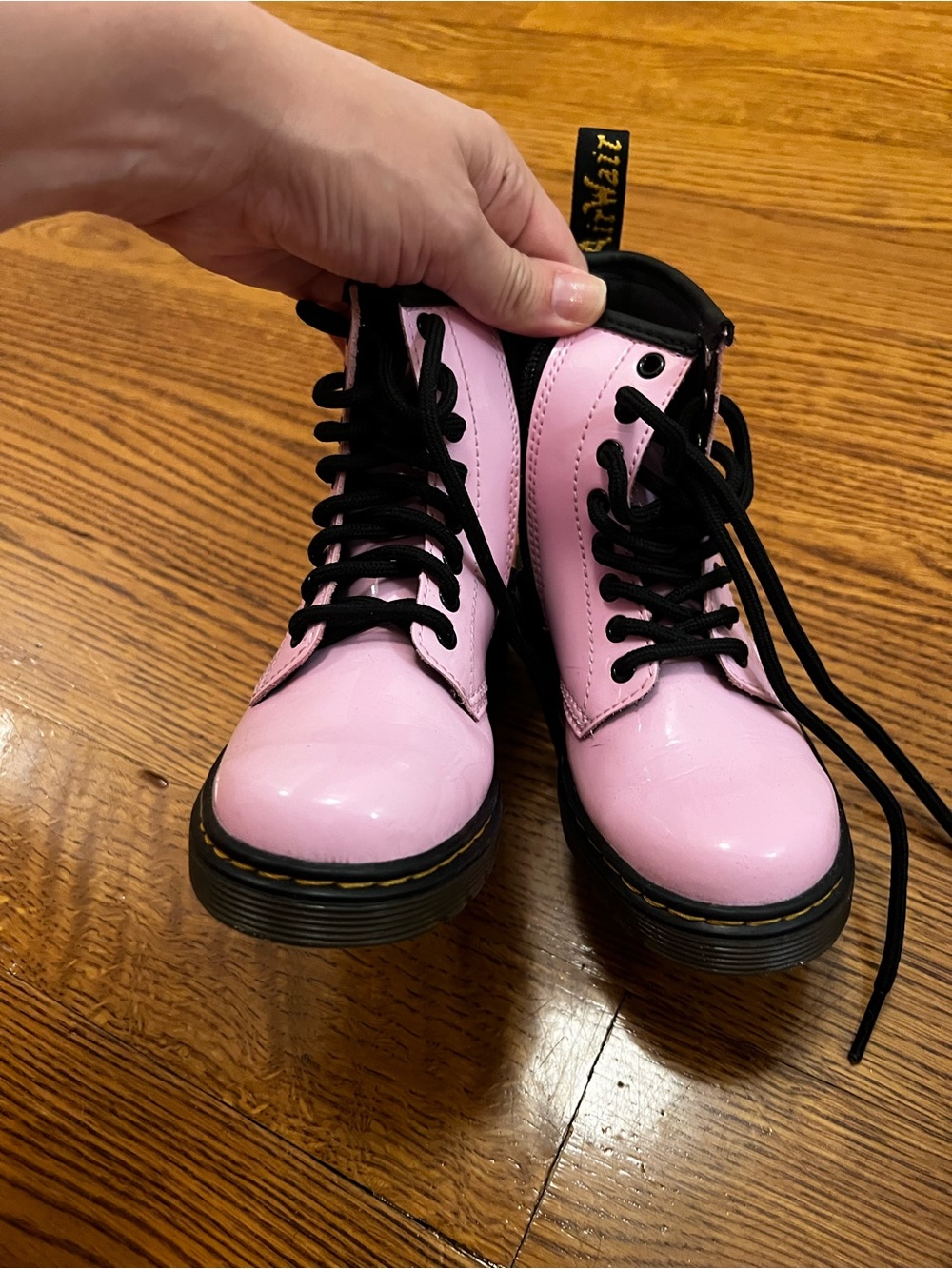 Dr Martens - Pink Lace-Up Boots